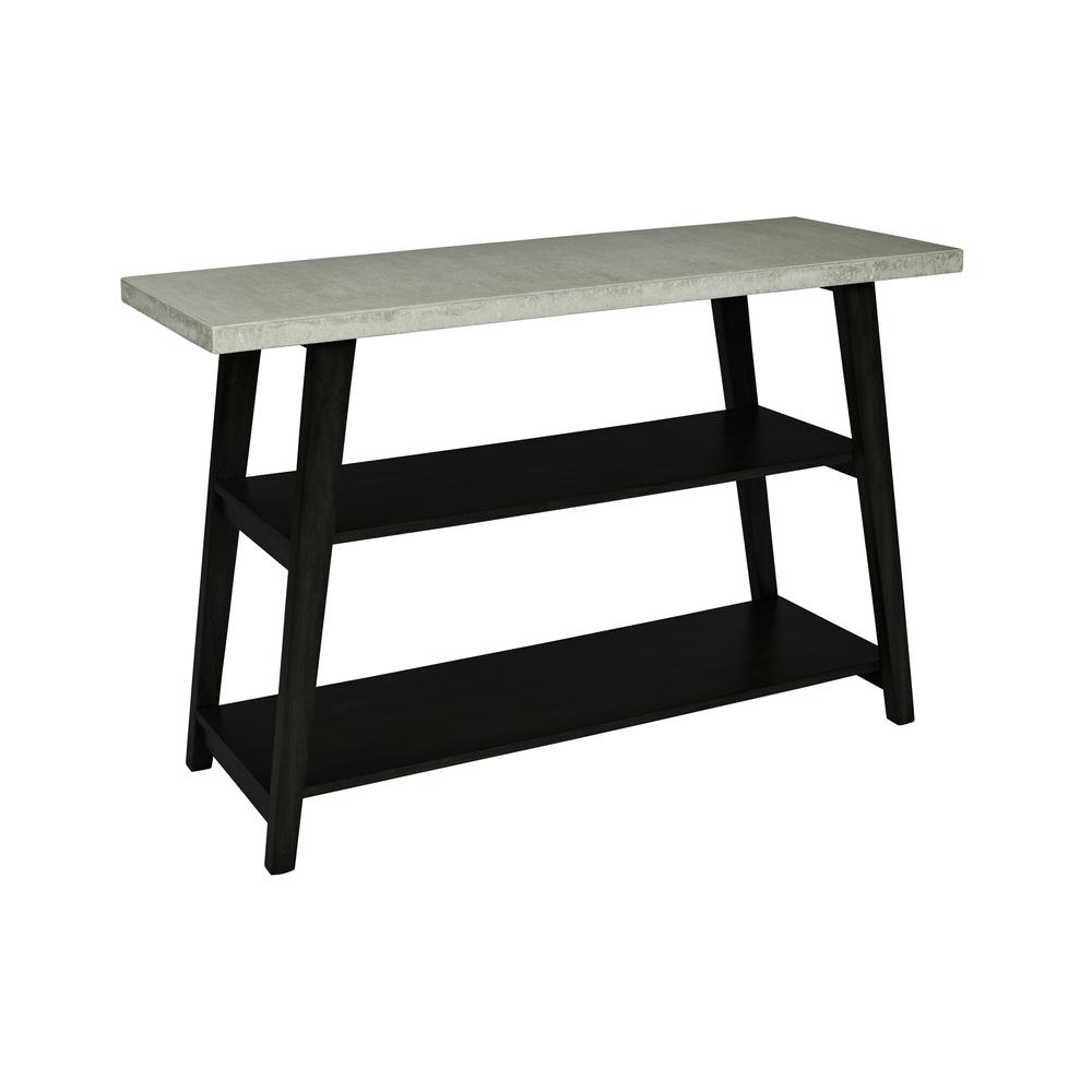Sofa/Console Table, Concrete Gray/Black. Picture 1