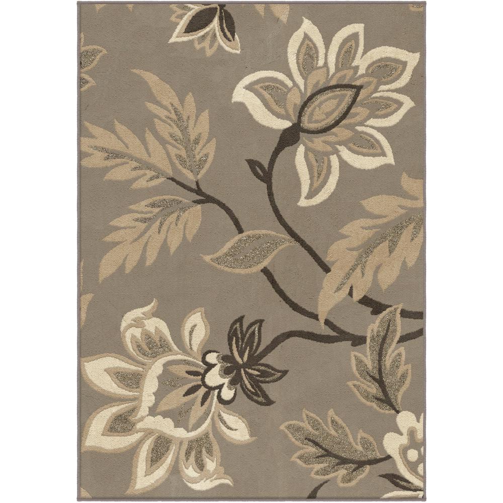 Orian Nuance Lily Taupe Area Rug (5'3" x 7'6"). Picture 1