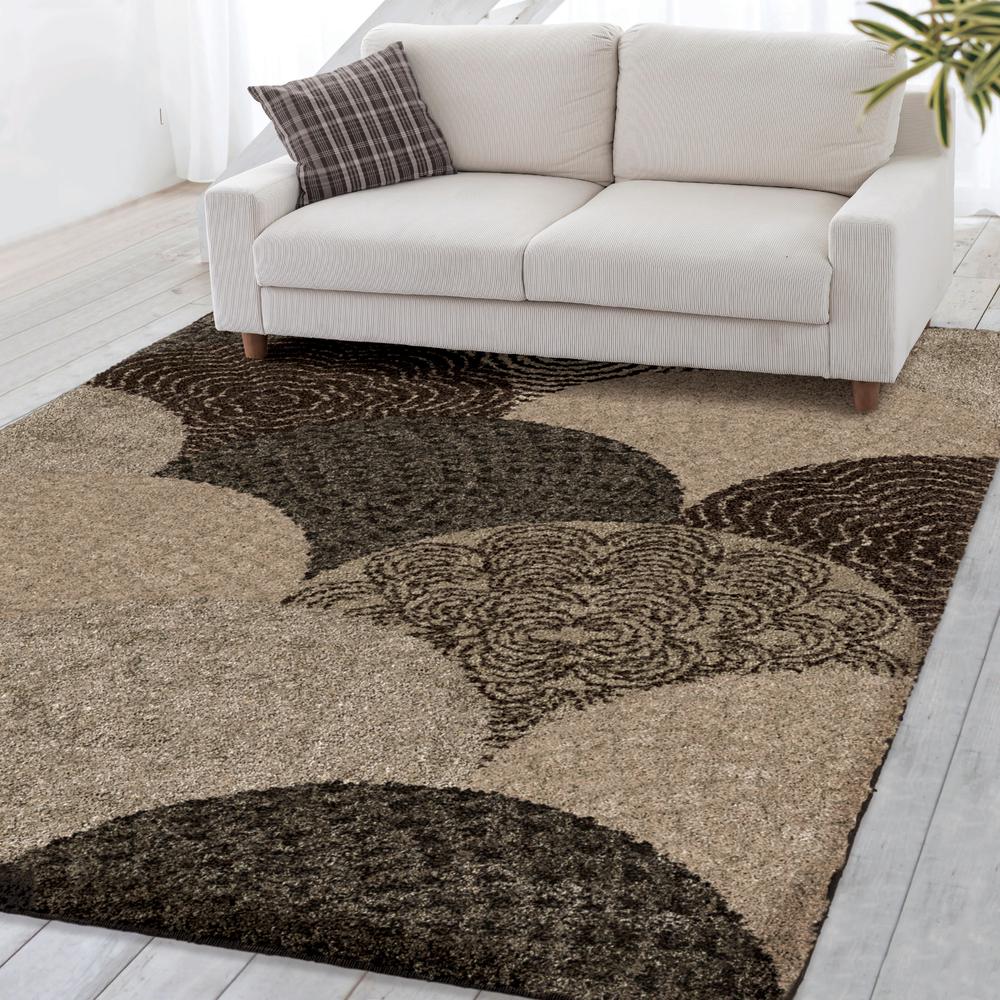 Wild Weave Oystershell Seal Black Area Rug (5'3" x 7'6"). Picture 2