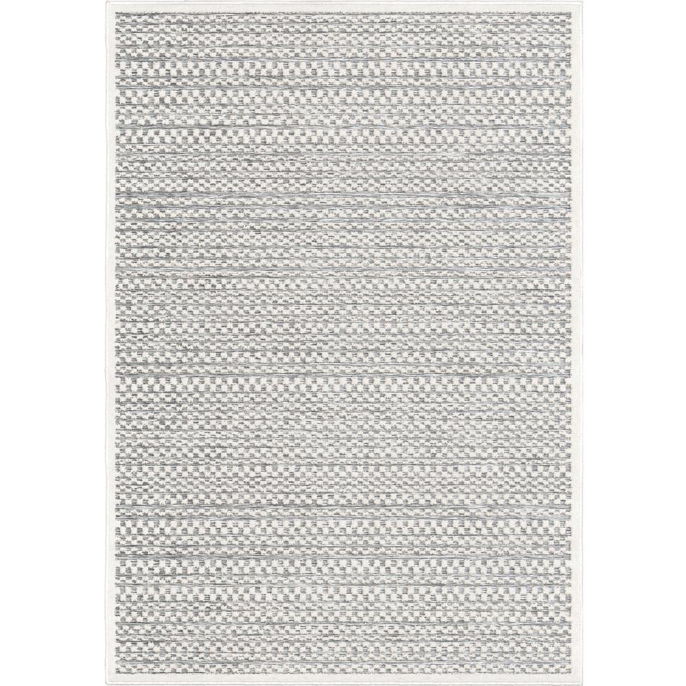 Boucle' Aegean Natural Grey Area Rug (6'5" x 9'5"). Picture 1