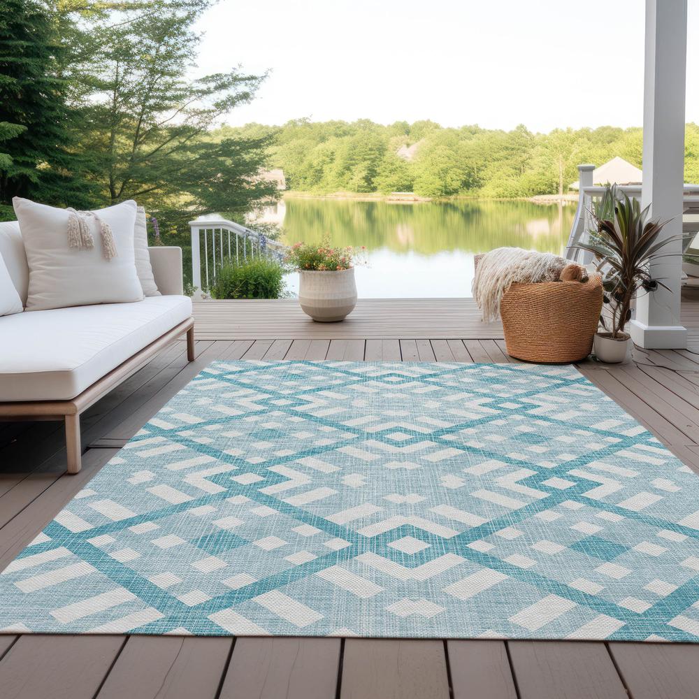 Chantille ACN616 Teal 10' x 14' Rug. Picture 8
