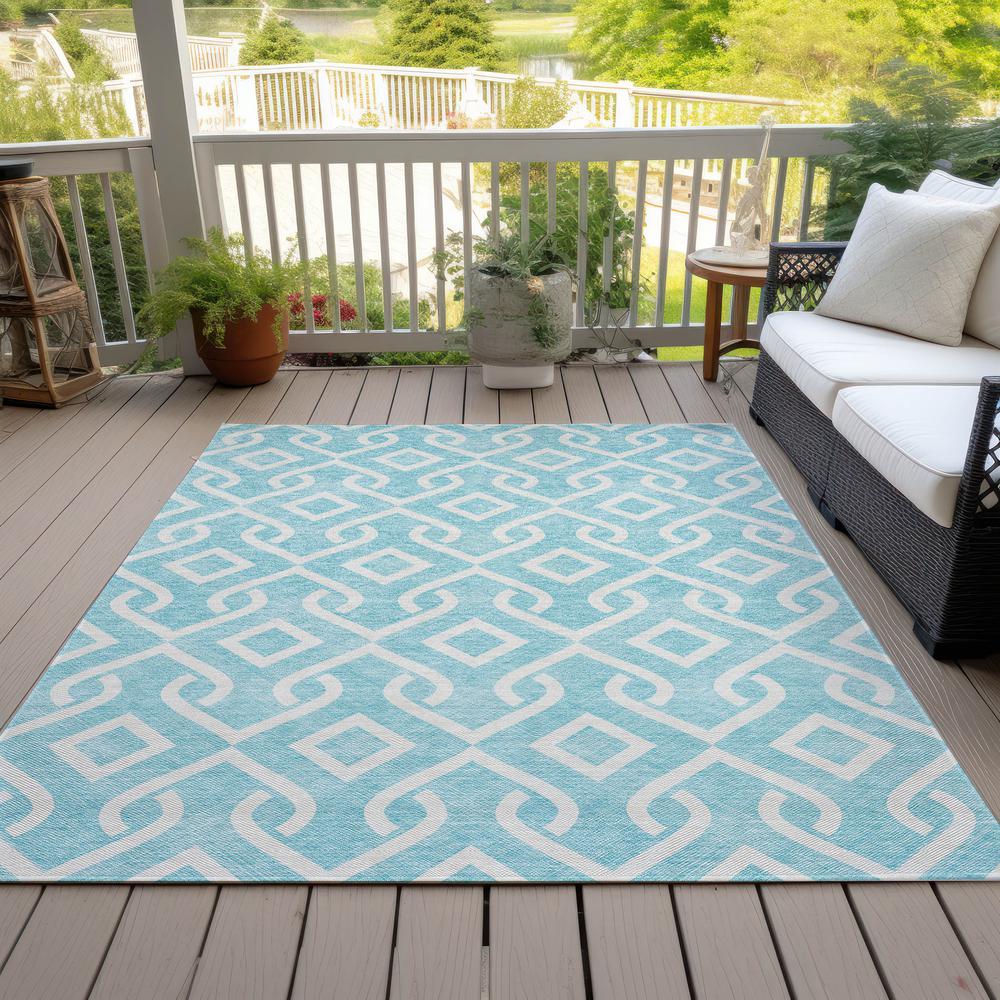 Chantille ACN621 Teal 10' x 14' Rug. Picture 8