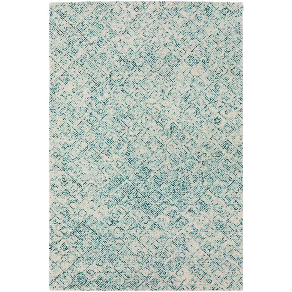 Zoe ZZ1 Teal 6' x 9' Rug. Picture 1