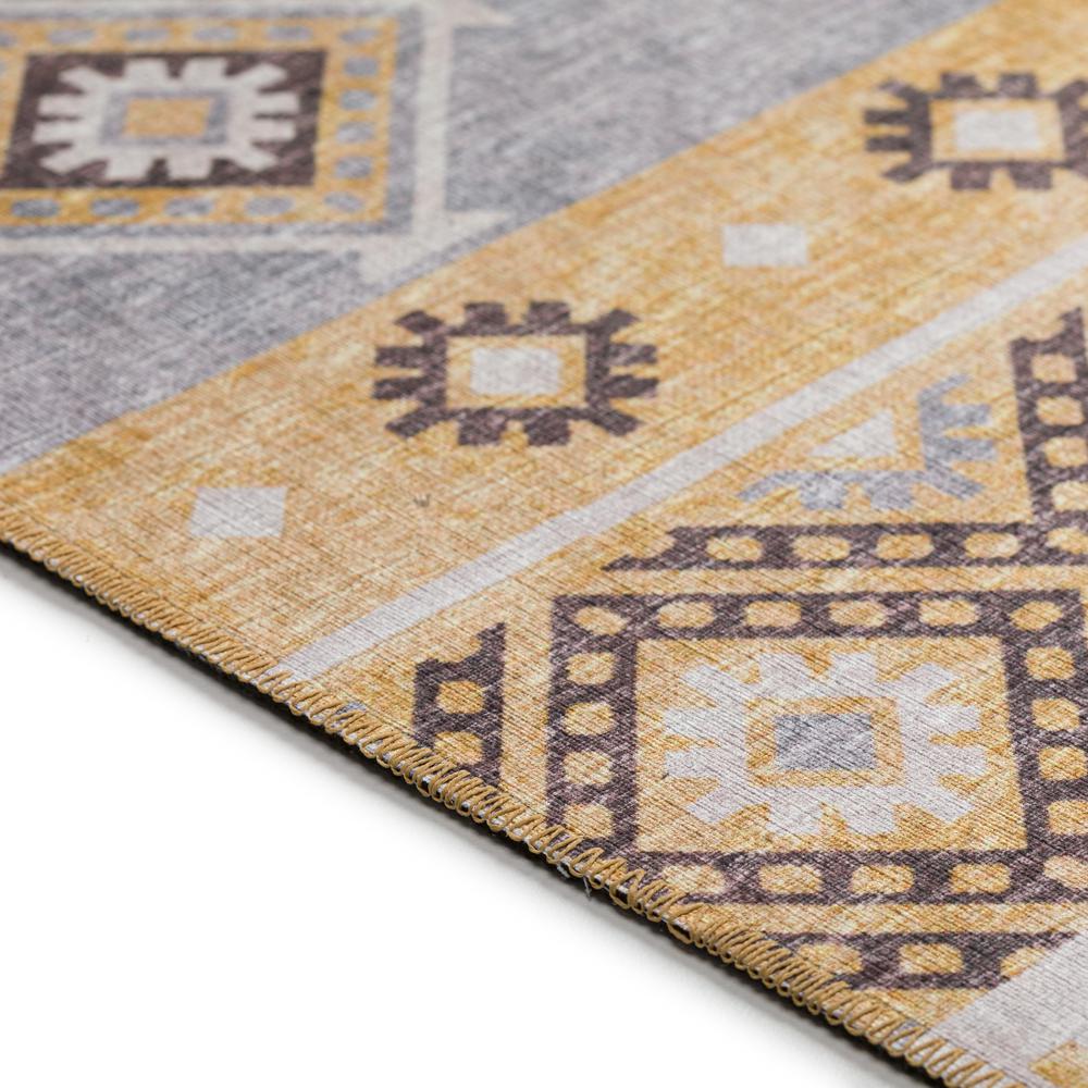 Indoor/Outdoor Sedona SN12 Goldenrod Washable 8' x 10' Rug. Picture 7