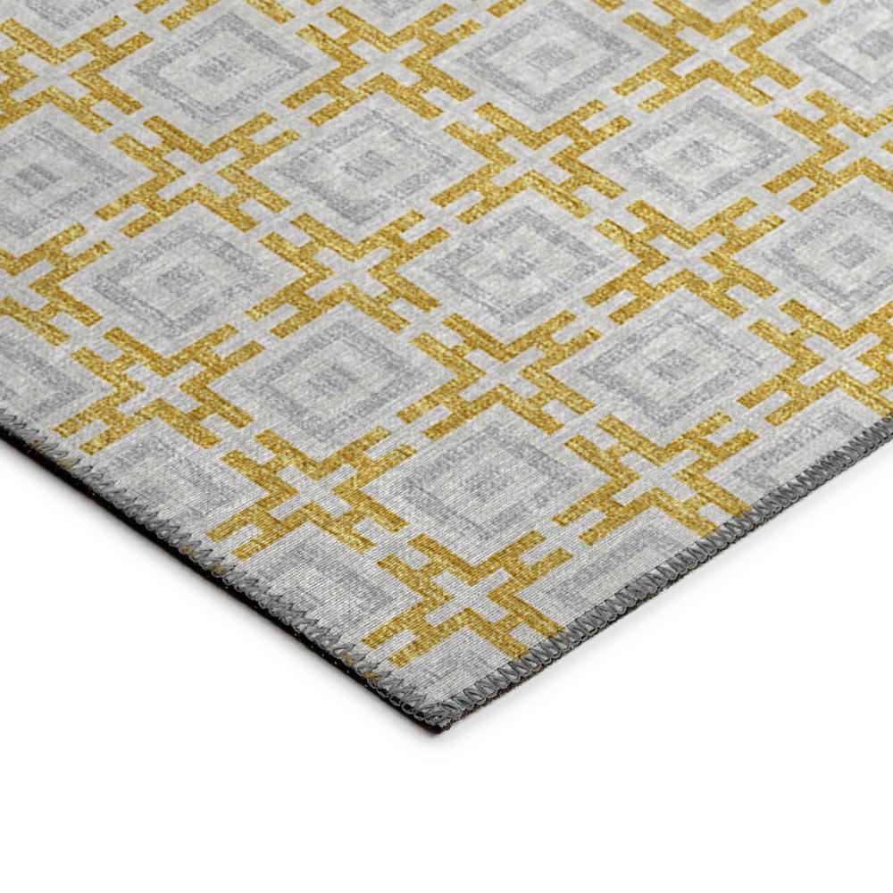 Indoor/Outdoor Marlo MO1 Gold Washable 8' x 8' Rug. Picture 2