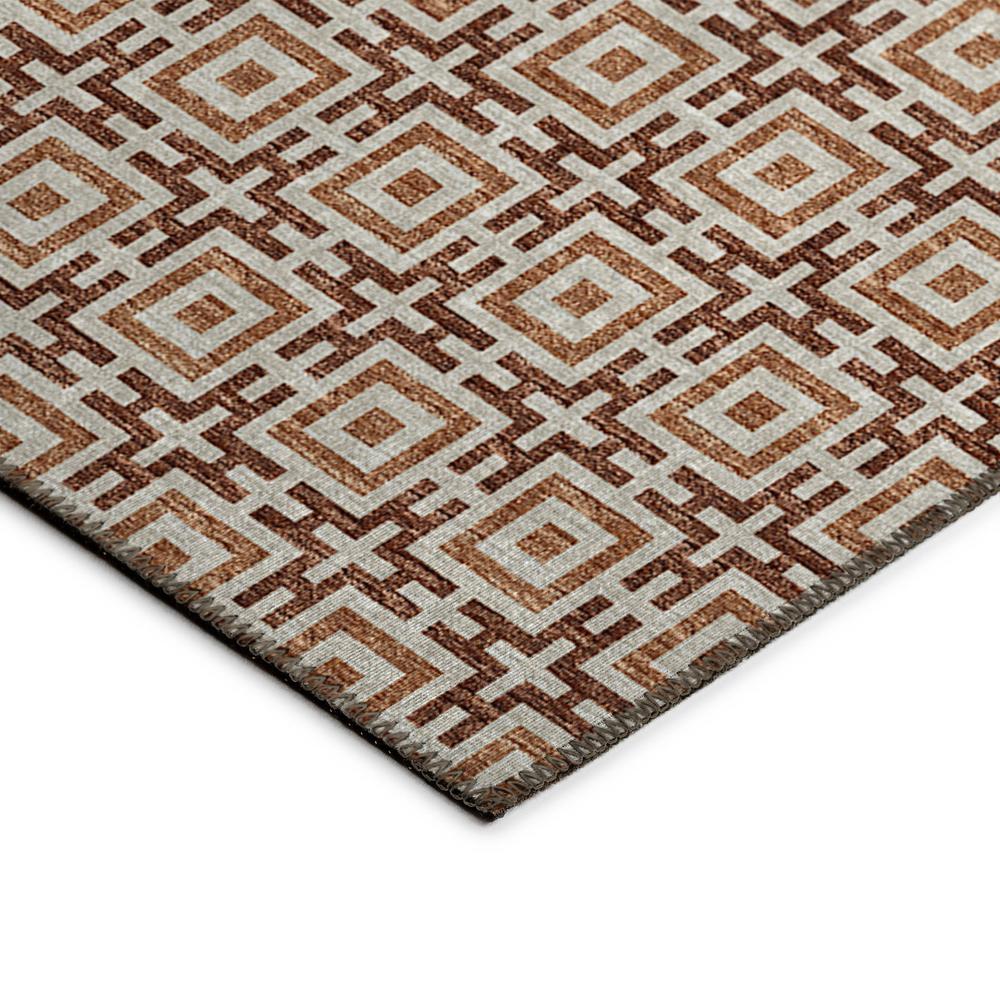 Indoor/Outdoor Marlo MO1 Paprika Washable 8' x 8' Rug. Picture 2
