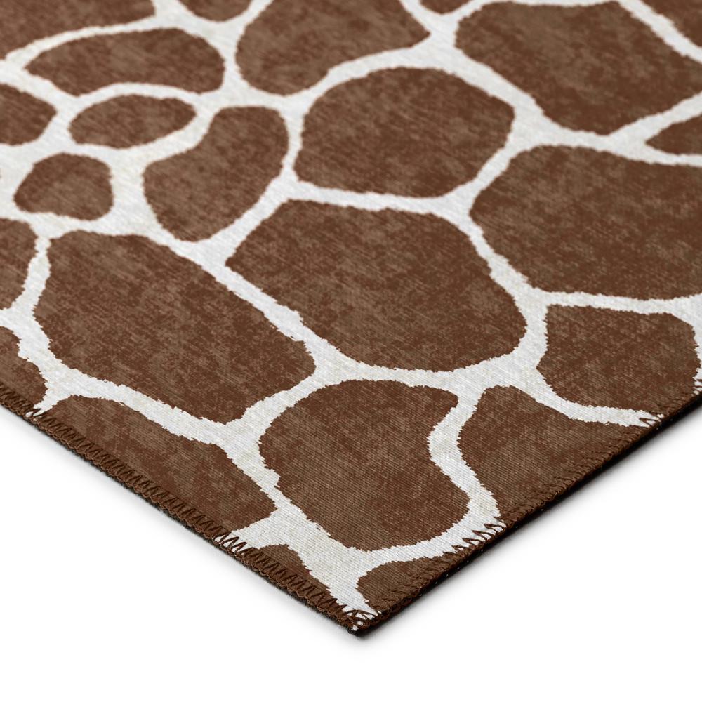 Indoor/Outdoor Mali ML4 Chocolate Washable 8' x 10' Rug. Picture 4