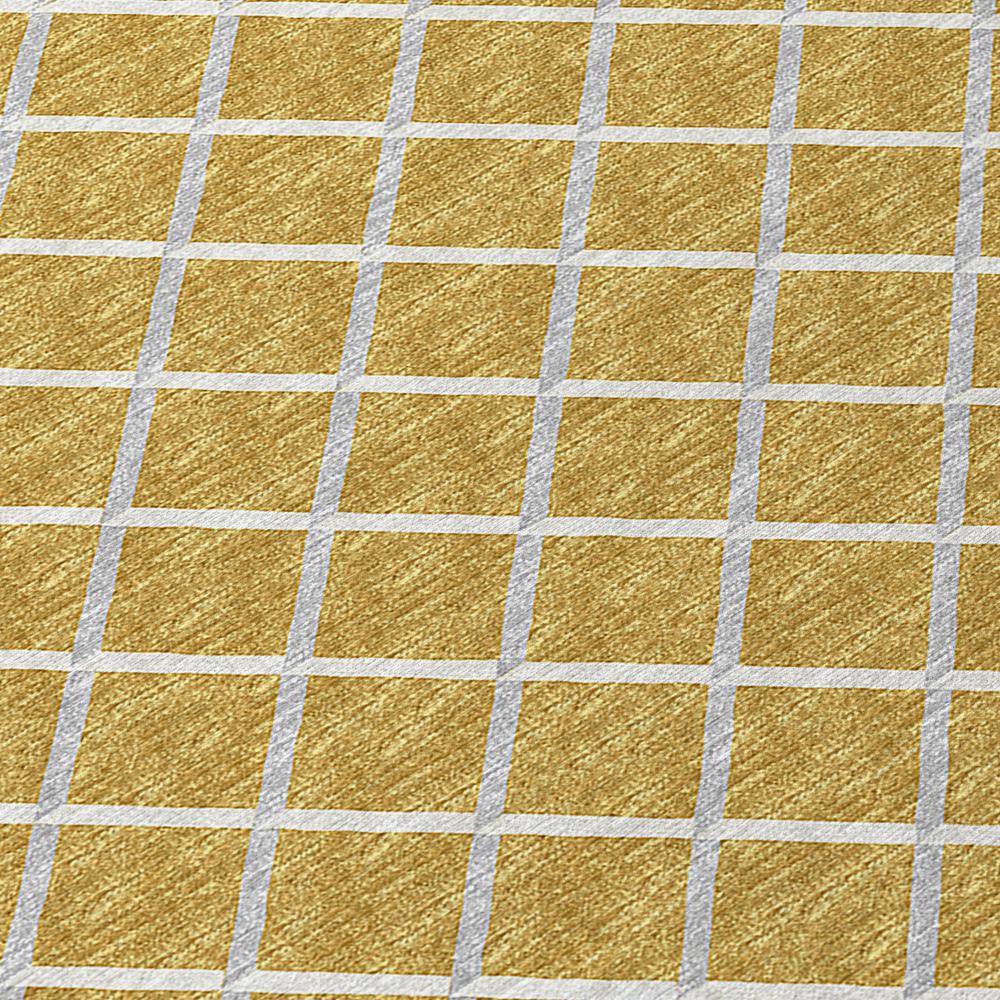 Indoor/Outdoor York YO1 Gold Washable 8' x 8' Rug. Picture 3