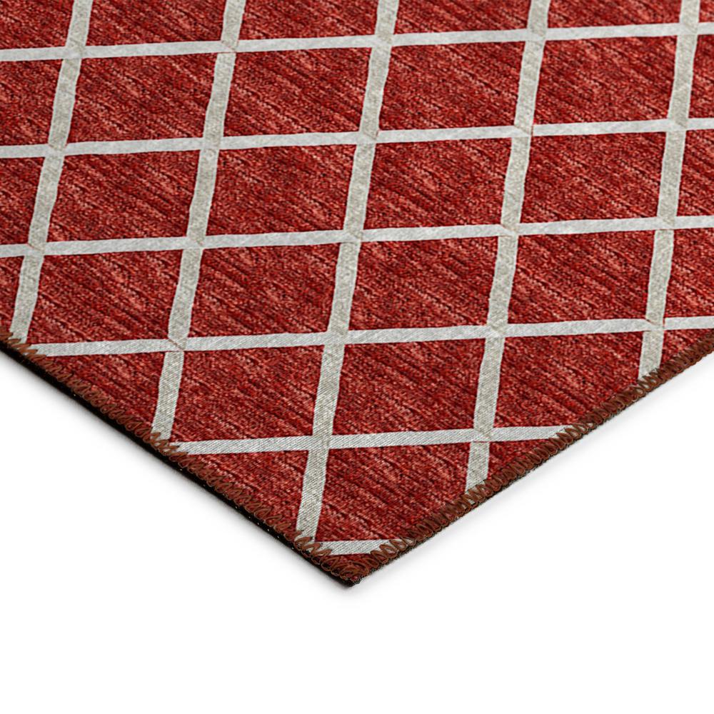 Indoor/Outdoor York YO1 Red Washable 8' x 8' Rug. Picture 2