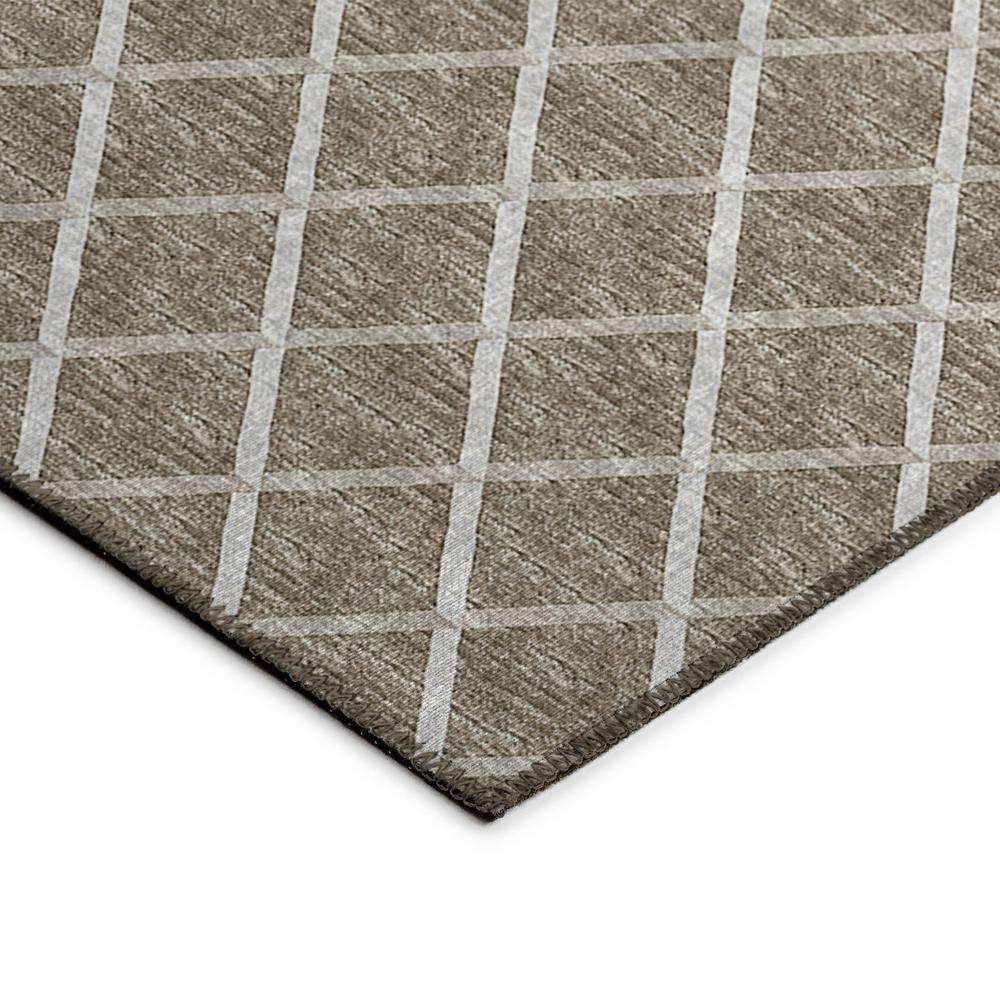 Indoor/Outdoor York YO1 Taupe Washable 8' x 8' Rug. Picture 2