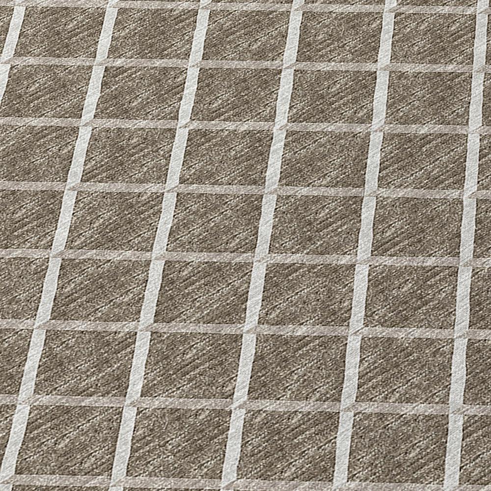 Indoor/Outdoor York YO1 Taupe Washable 8' x 8' Rug. Picture 3
