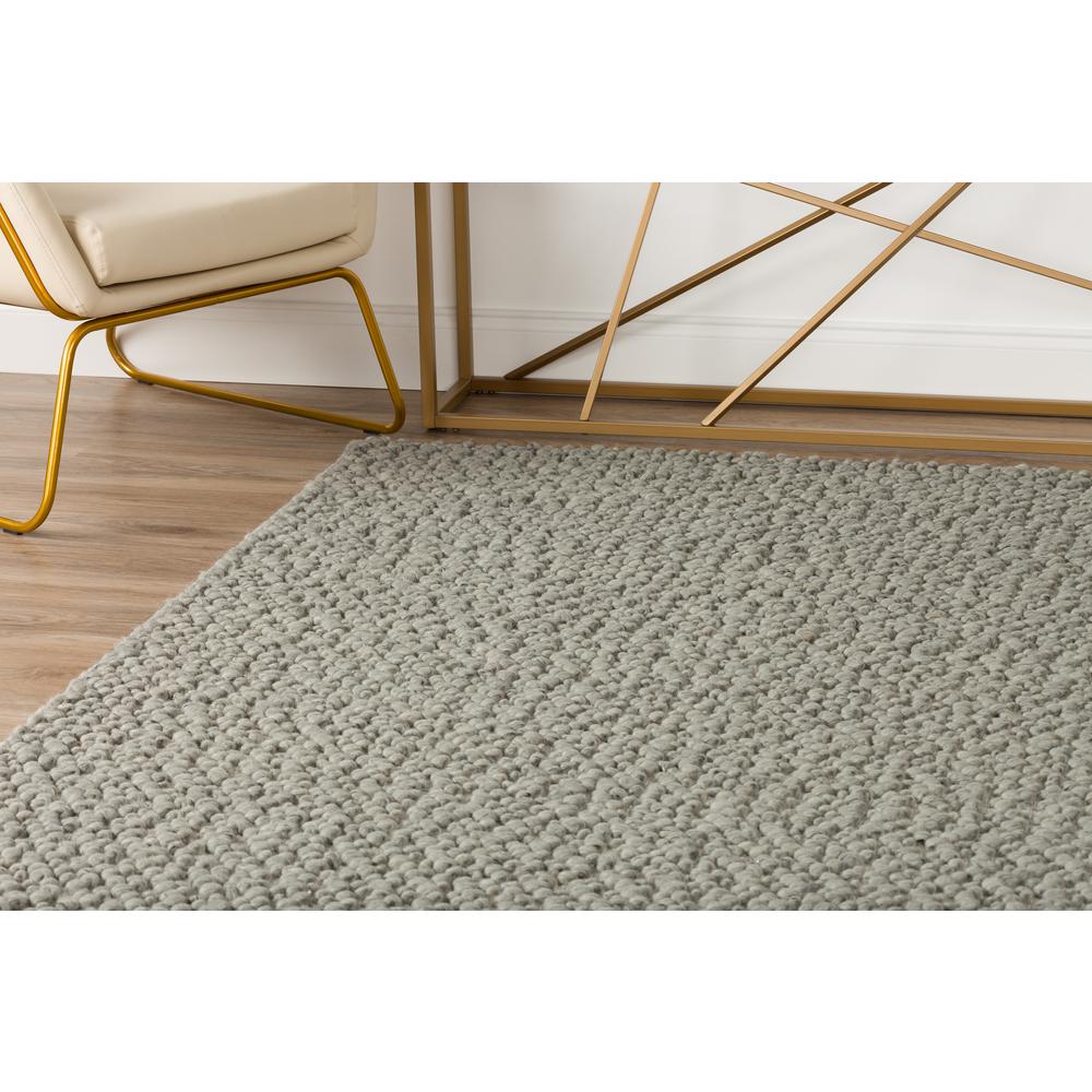 Gorbea GR1 Silver 2'6" x 10' Runner Rug. Picture 9