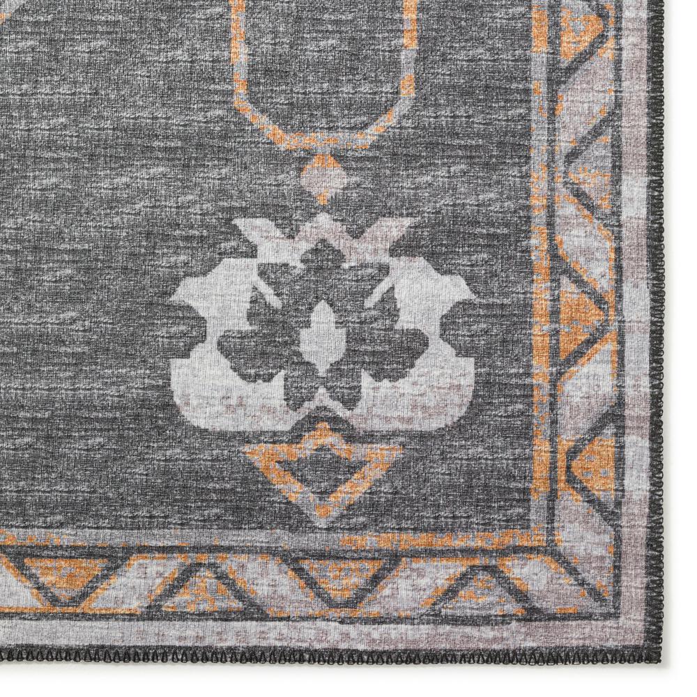 Indoor/Outdoor Sedona SN16 Charcoal Washable 8' x 8' Round Rug. Picture 3