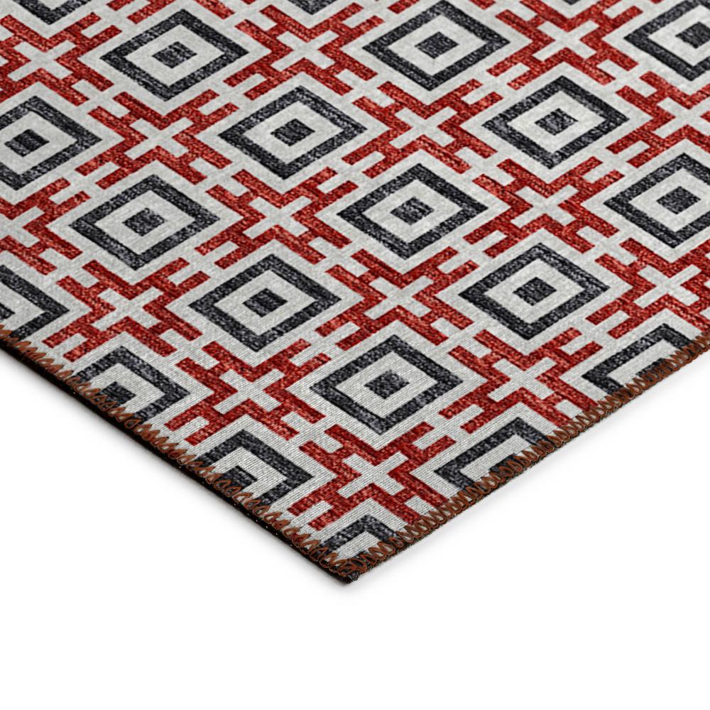 Indoor/Outdoor Marlo MO1 Red Washable 9' x 12' Rug. Picture 2