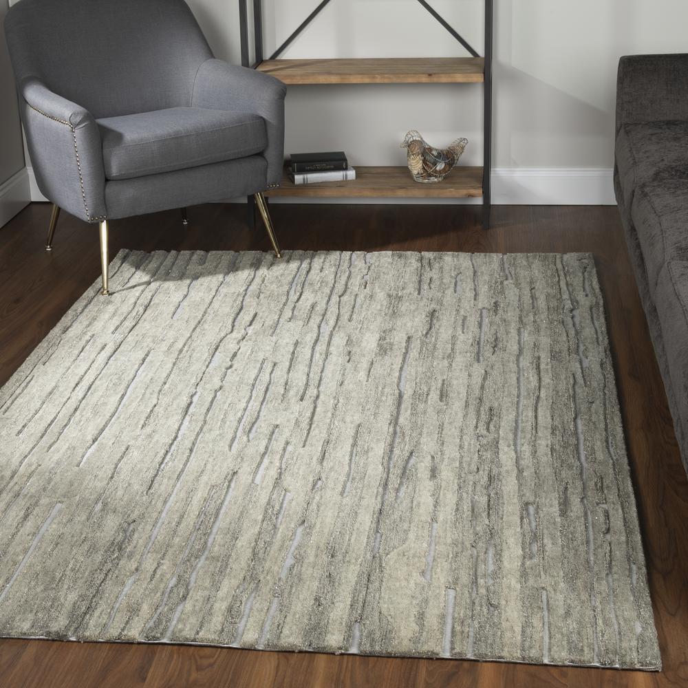 Vibes VB1 Grey 3'6" x 5'6" Rug. Picture 2