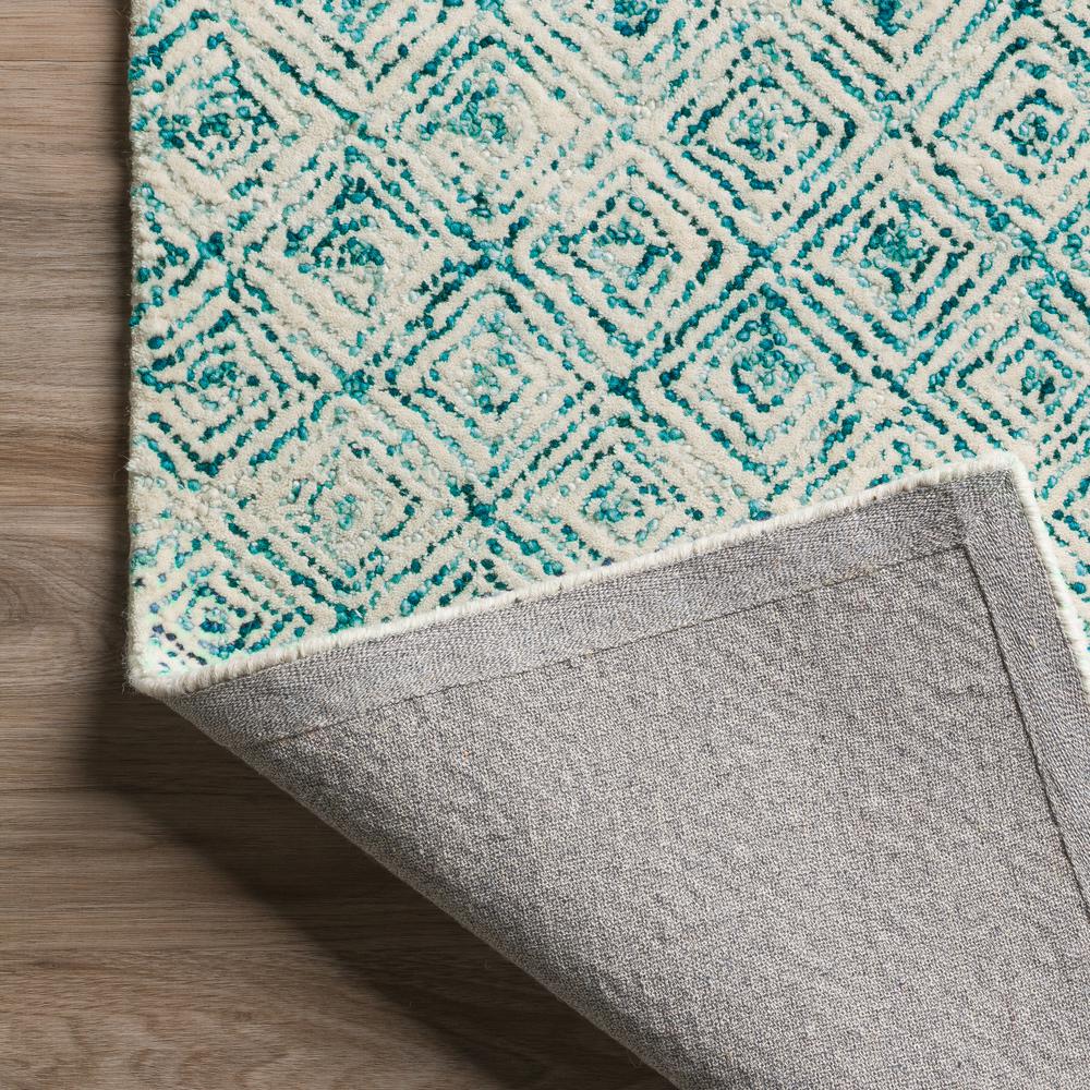 Zoe ZZ1 Teal 4' x 4' Octagon Rug. Picture 6