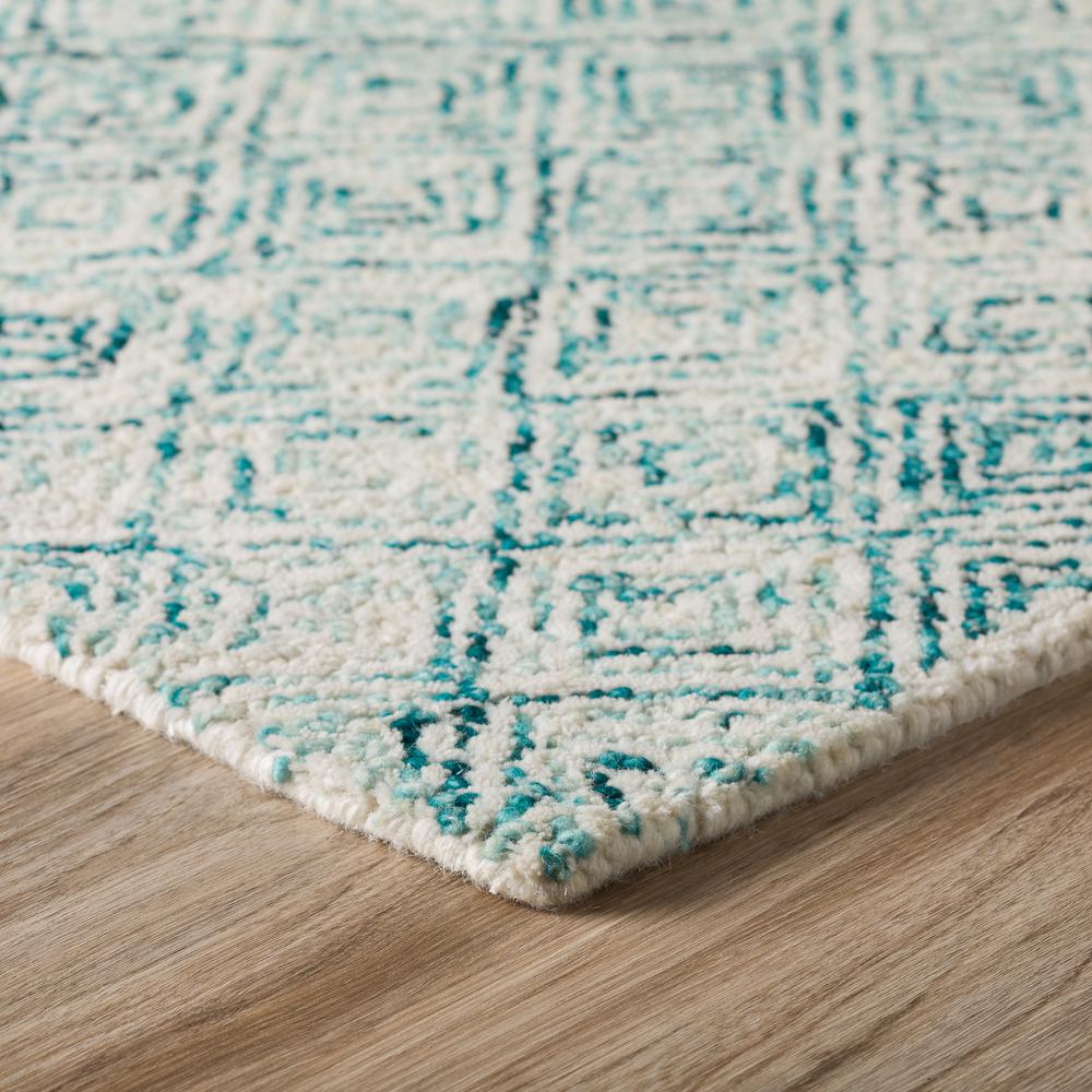 Zoe ZZ1 Teal 4' x 4' Octagon Rug. Picture 3