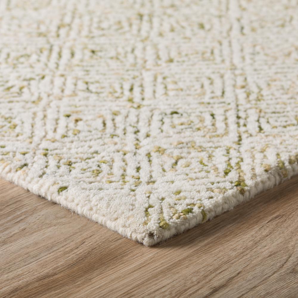 Zoe ZZ1 Lime 4' x 4' Square Rug. Picture 3