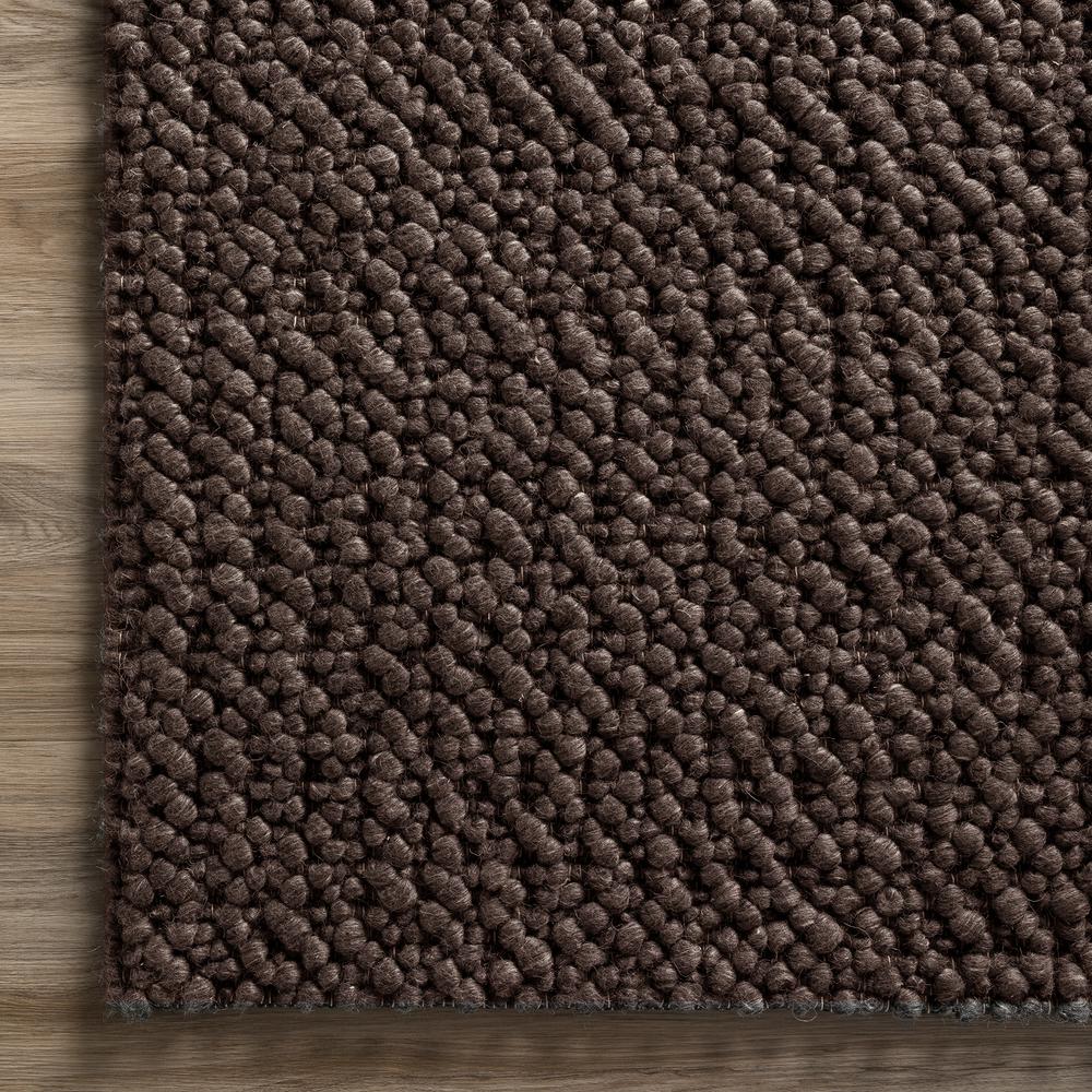 Gorbea GR1 Chocolate 4' x 4' Square Rug. Picture 2