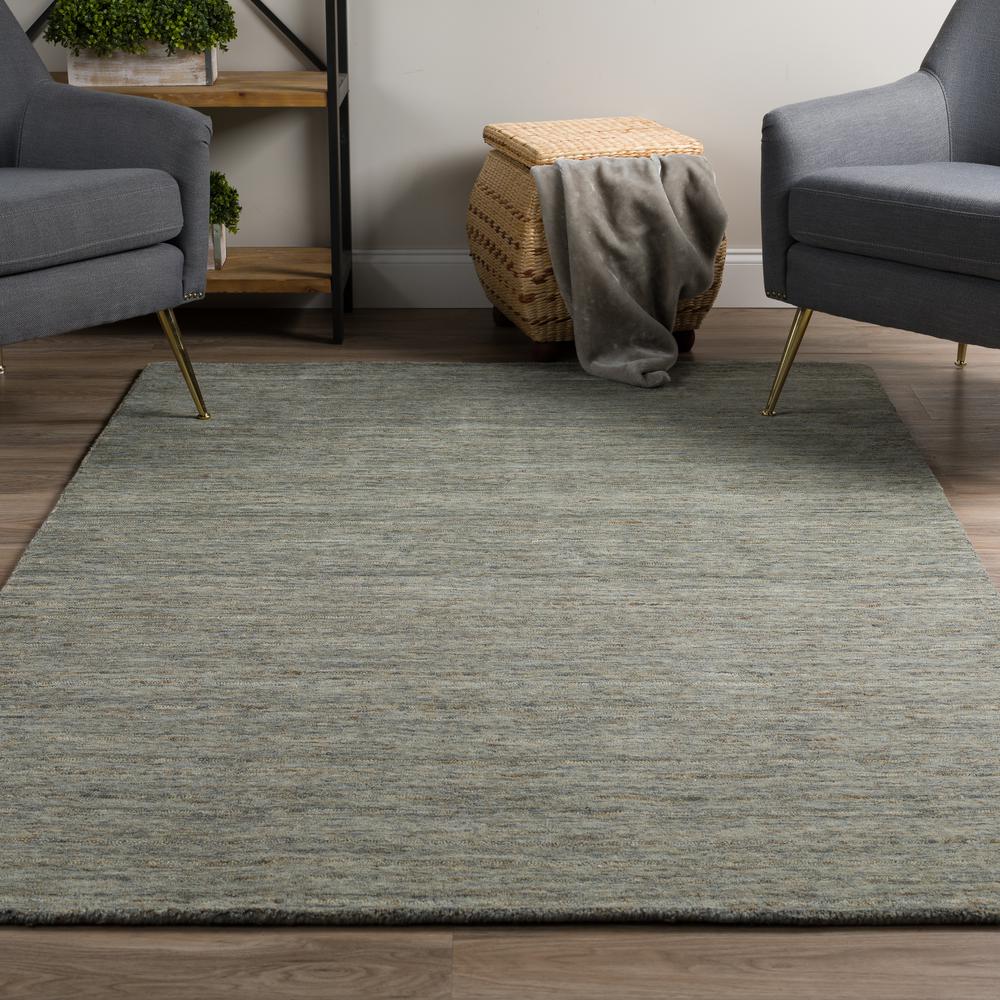 Addison Heather Multi-tonal Solid Steel 2' x 3' Accent Rug. Picture 1