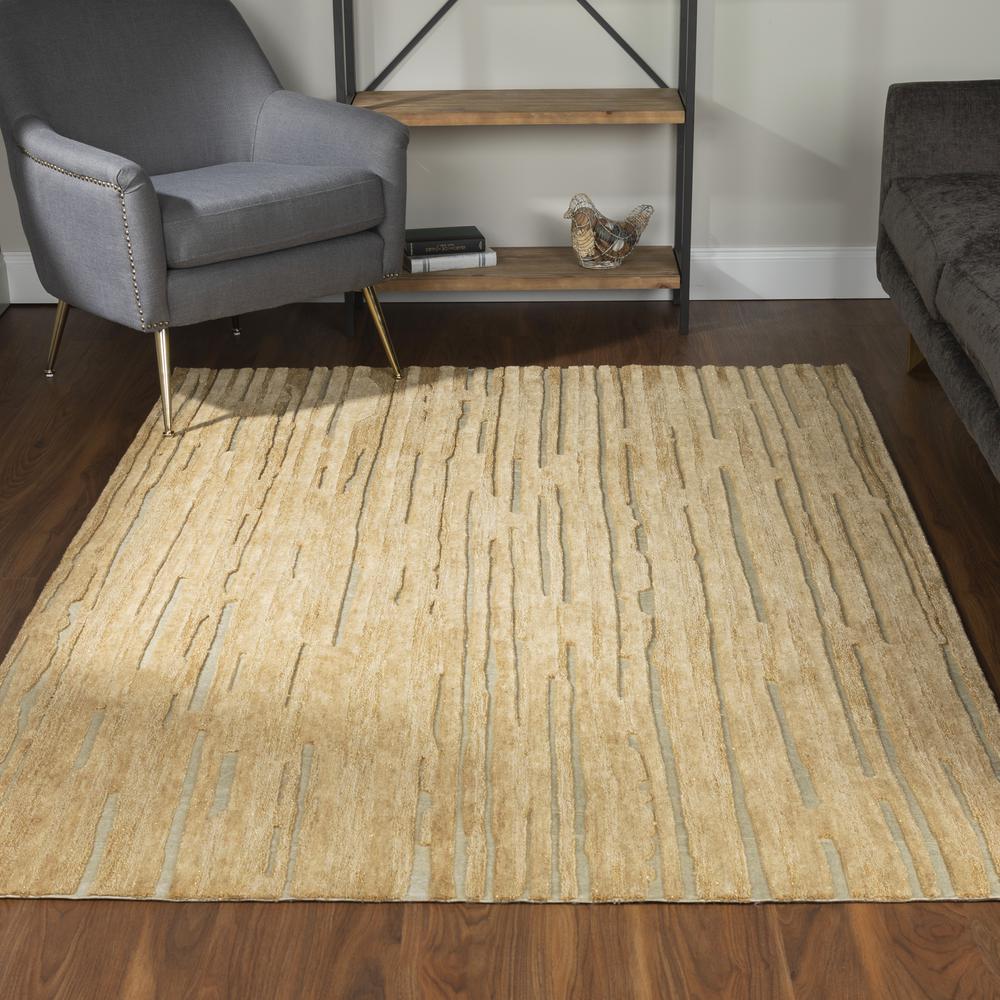 Vibes VB1 Gold 5' x 7'6" Rug. Picture 2