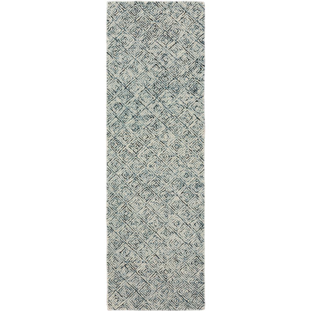 Zoe ZZ1 Charcoal 2'6" x 10' Runner Rug. Picture 1