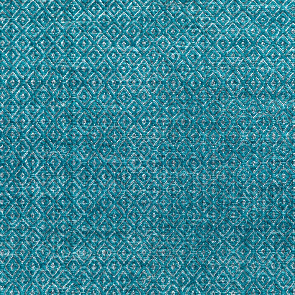 Addison Prism Peacock Diamond Flat Weave Wool 2' x 3' Accent Rug. Picture 2