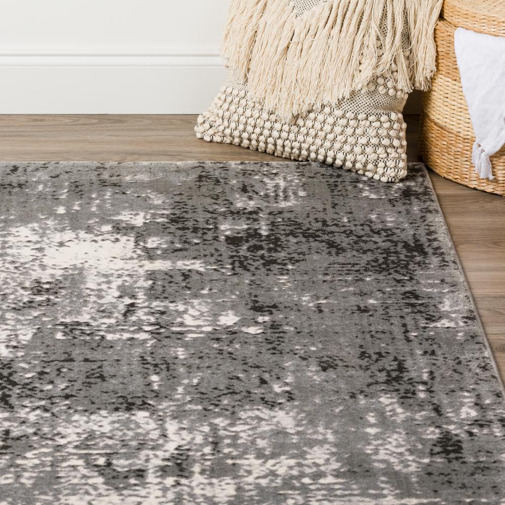 Addison Dayton Transitional Distressed Grey 1'8" x 2'6" Accent Rug. Picture 8