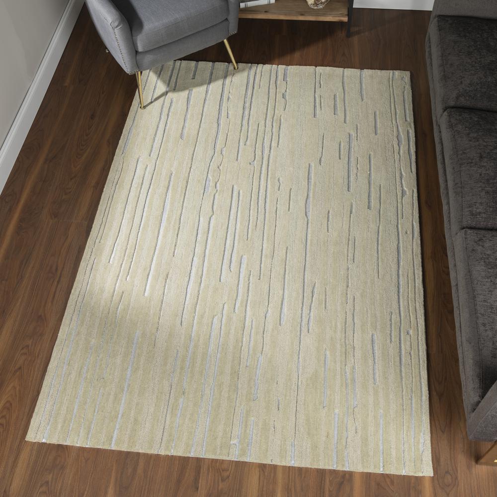 Vibes VB1 Ivory 5' x 7'6" Rug. Picture 2