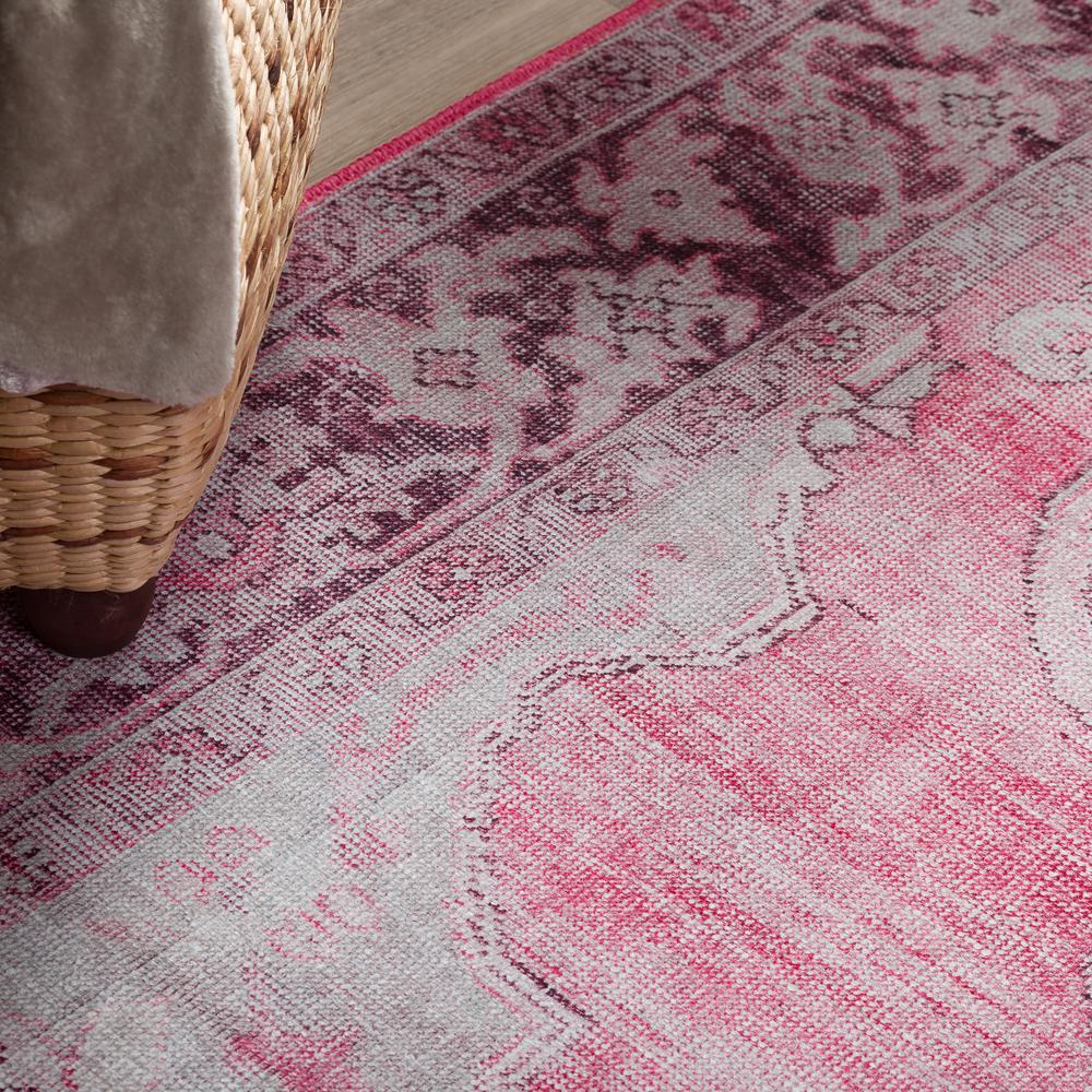 Amanti AM1 Pink 2'3" x 7'7" Runner Rug. Picture 9