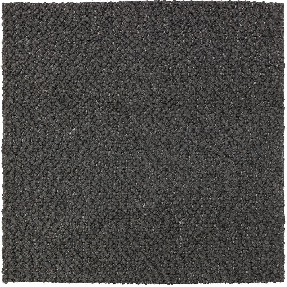 Gorbea GR1 Charcoal 12' x 12' Square Rug. Picture 1