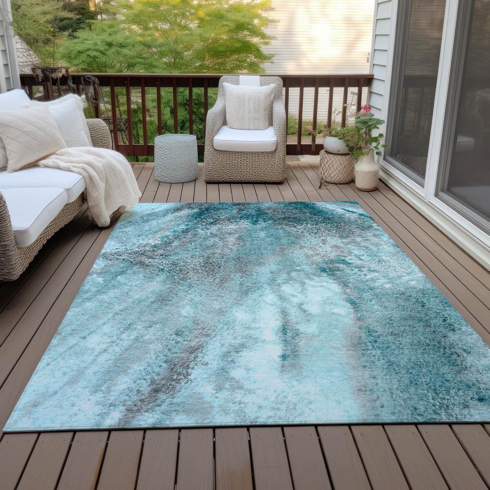 Chantille ACN505 Teal 3' x 5' Rug. Picture 9