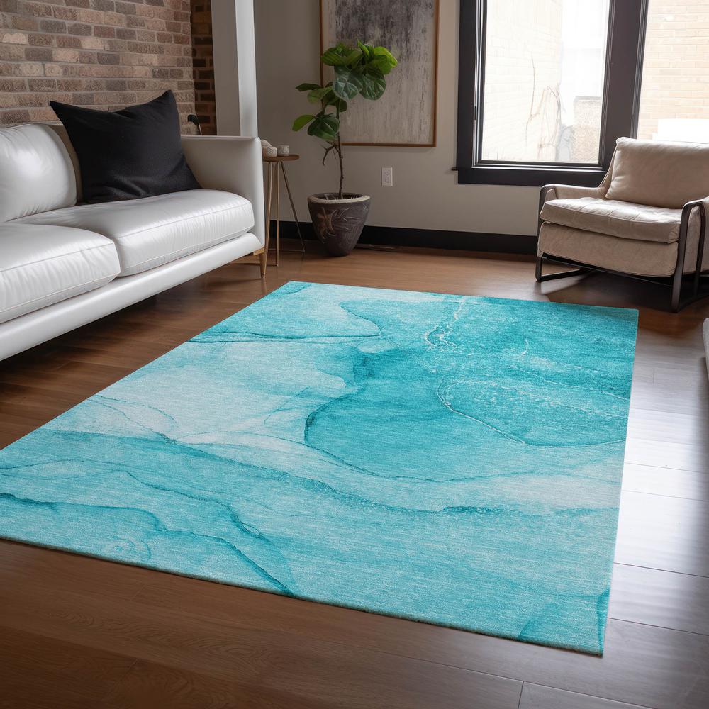 Chantille ACN507 Teal 3' x 5' Rug. Picture 7