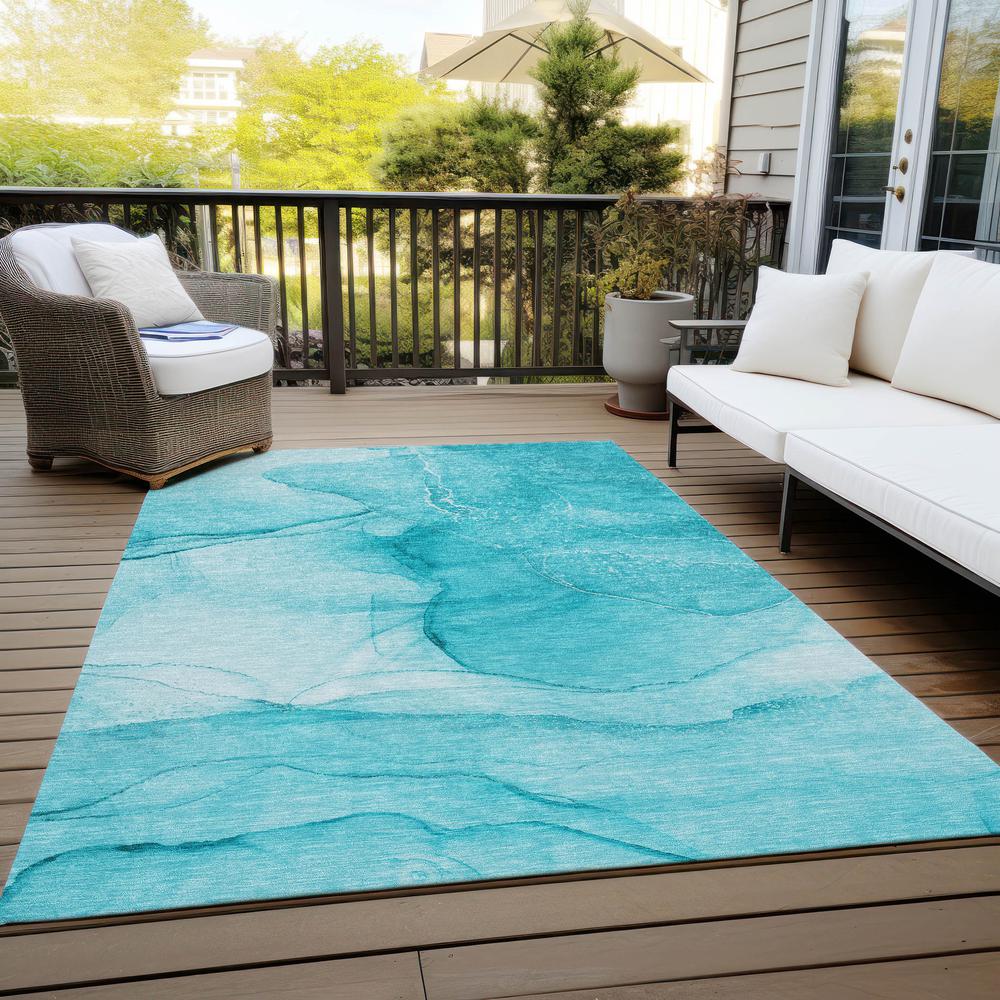 Chantille ACN507 Teal 3' x 5' Rug. Picture 9