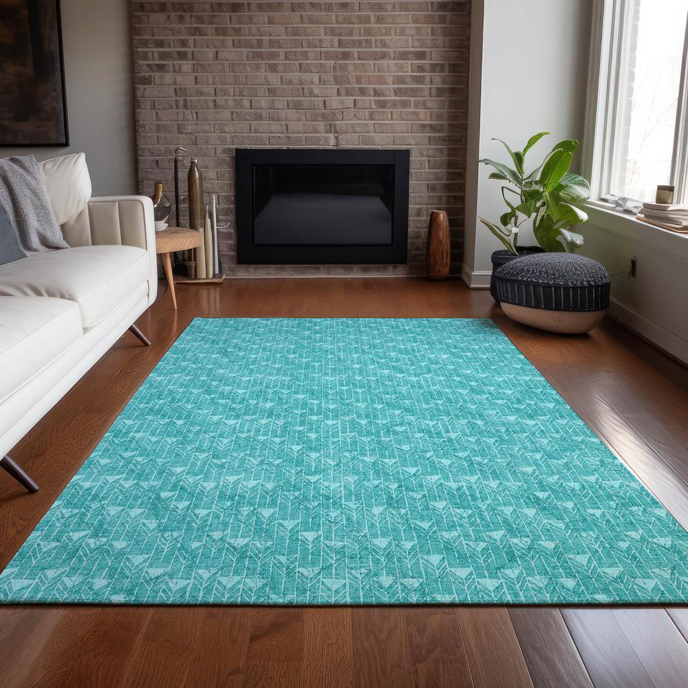 Chantille ACN514 Teal 3' x 5' Rug. Picture 7