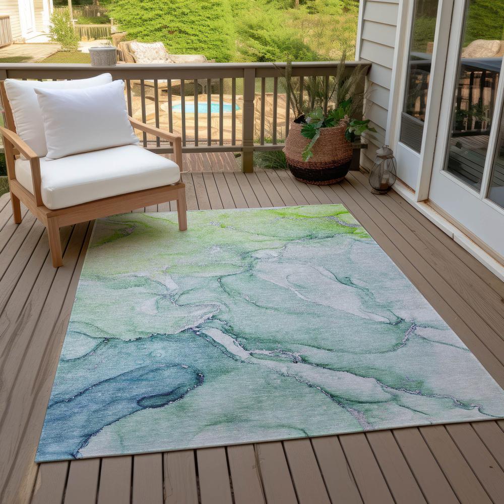 Chantille ACN516 Green 3' x 5' Rug. Picture 9