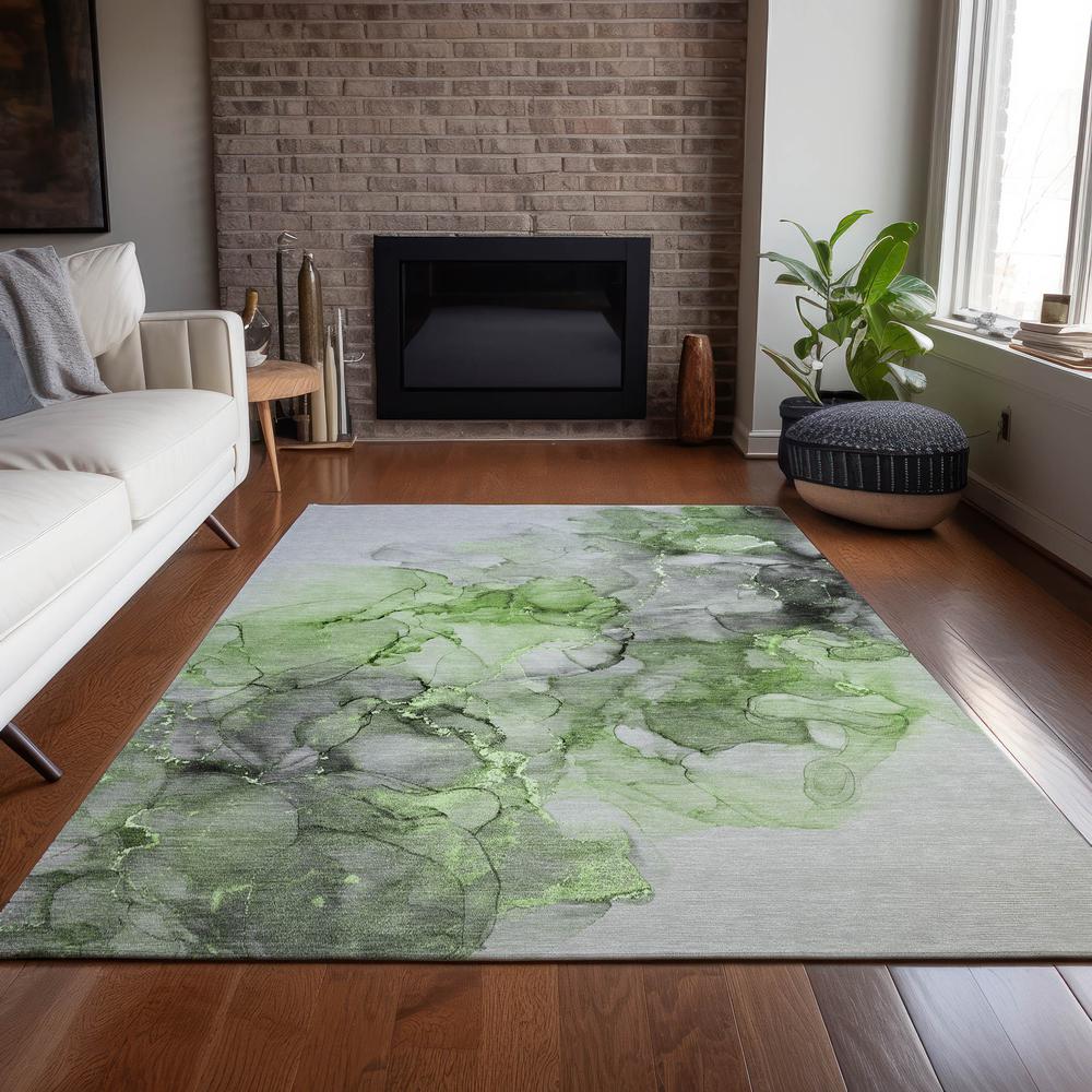 Chantille ACN520 Green 3' x 5' Rug. Picture 7