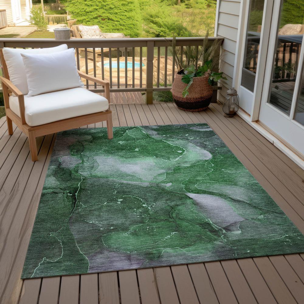 Chantille ACN522 Green 3' x 5' Rug. Picture 9