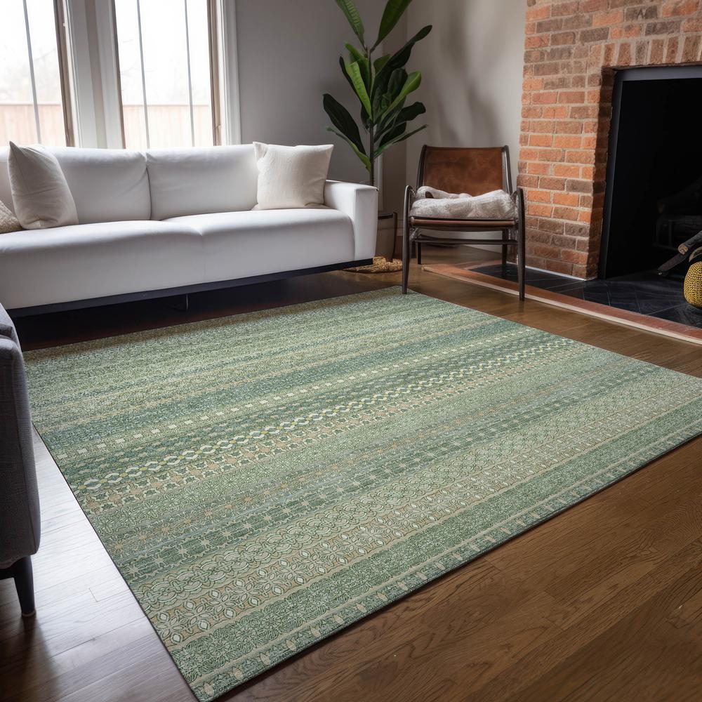 Chantille ACN527 Green 3' x 5' Rug. Picture 8