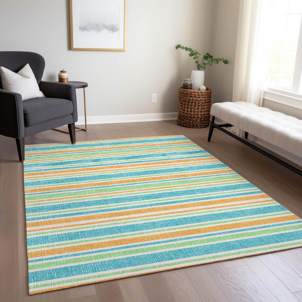 Chantille ACN531 Teal 3' x 5' Rug. Picture 7