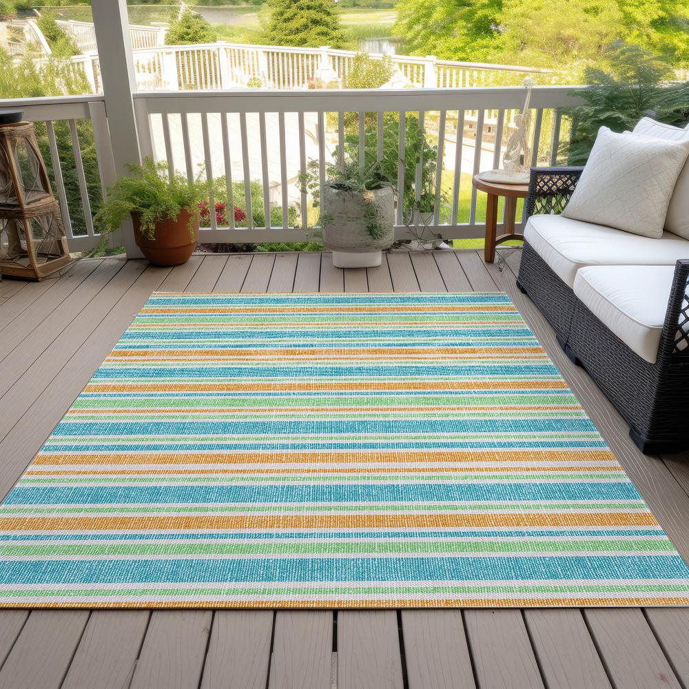 Chantille ACN531 Teal 3' x 5' Rug. Picture 8