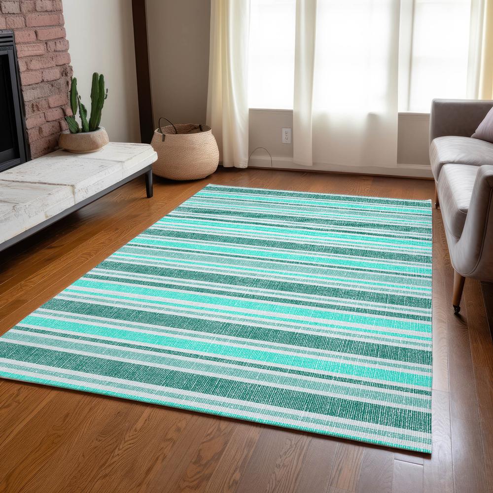 Chantille ACN531 Teal 3' x 5' Rug. Picture 8