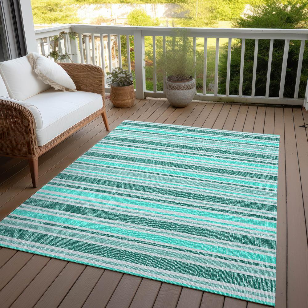 Chantille ACN531 Teal 3' x 5' Rug. Picture 9