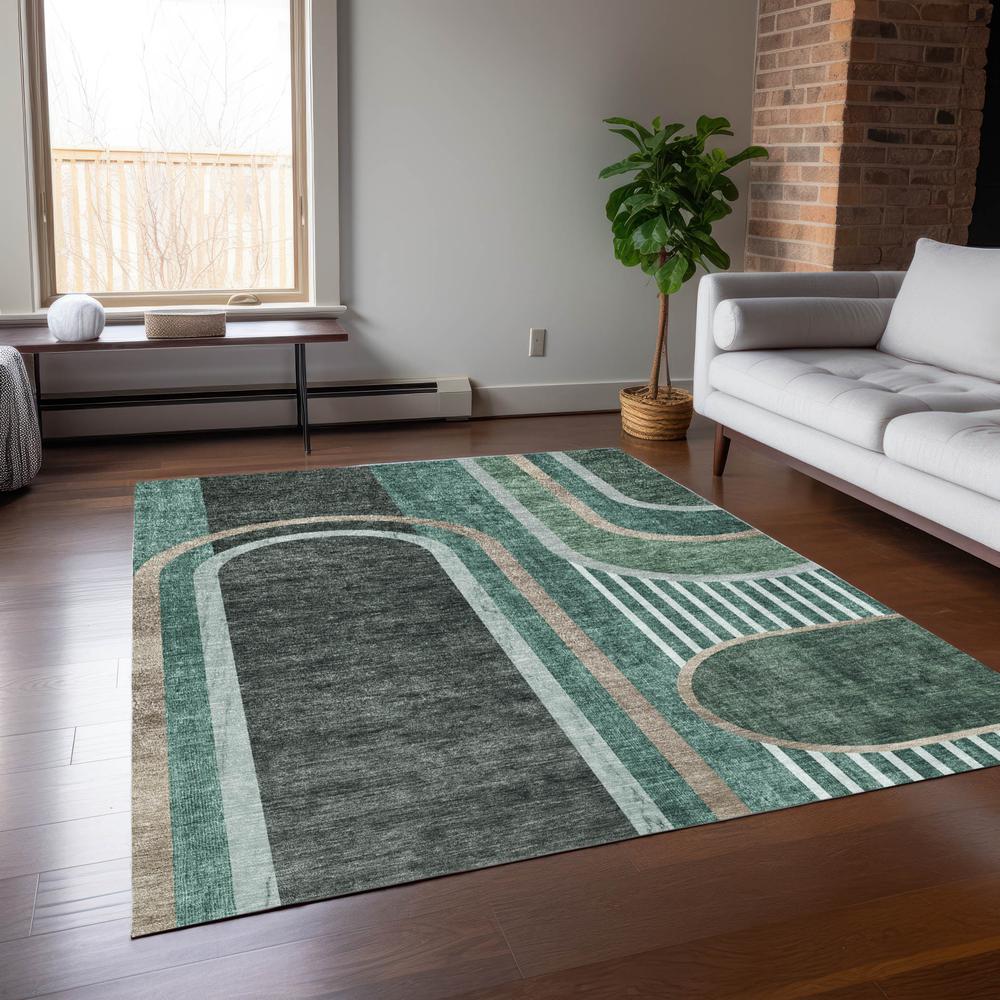 Chantille ACN532 Green 3' x 5' Rug. Picture 6