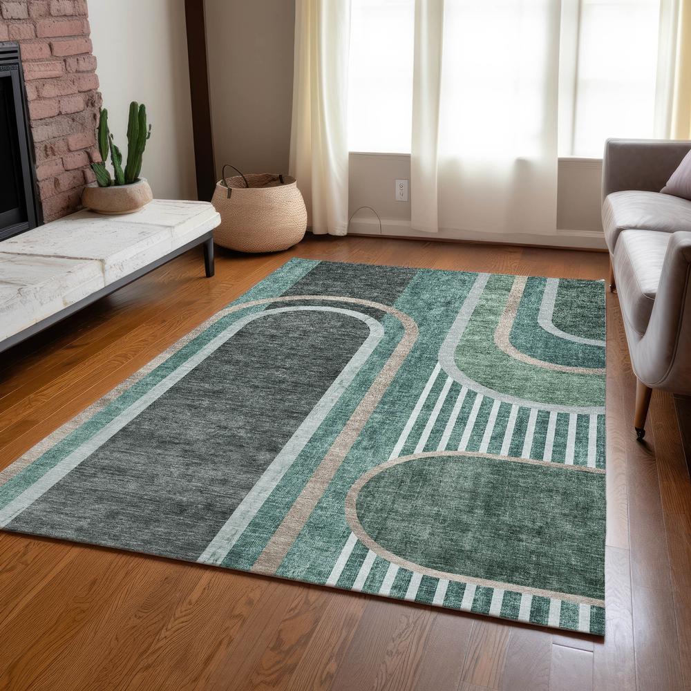 Chantille ACN532 Green 3' x 5' Rug. Picture 7