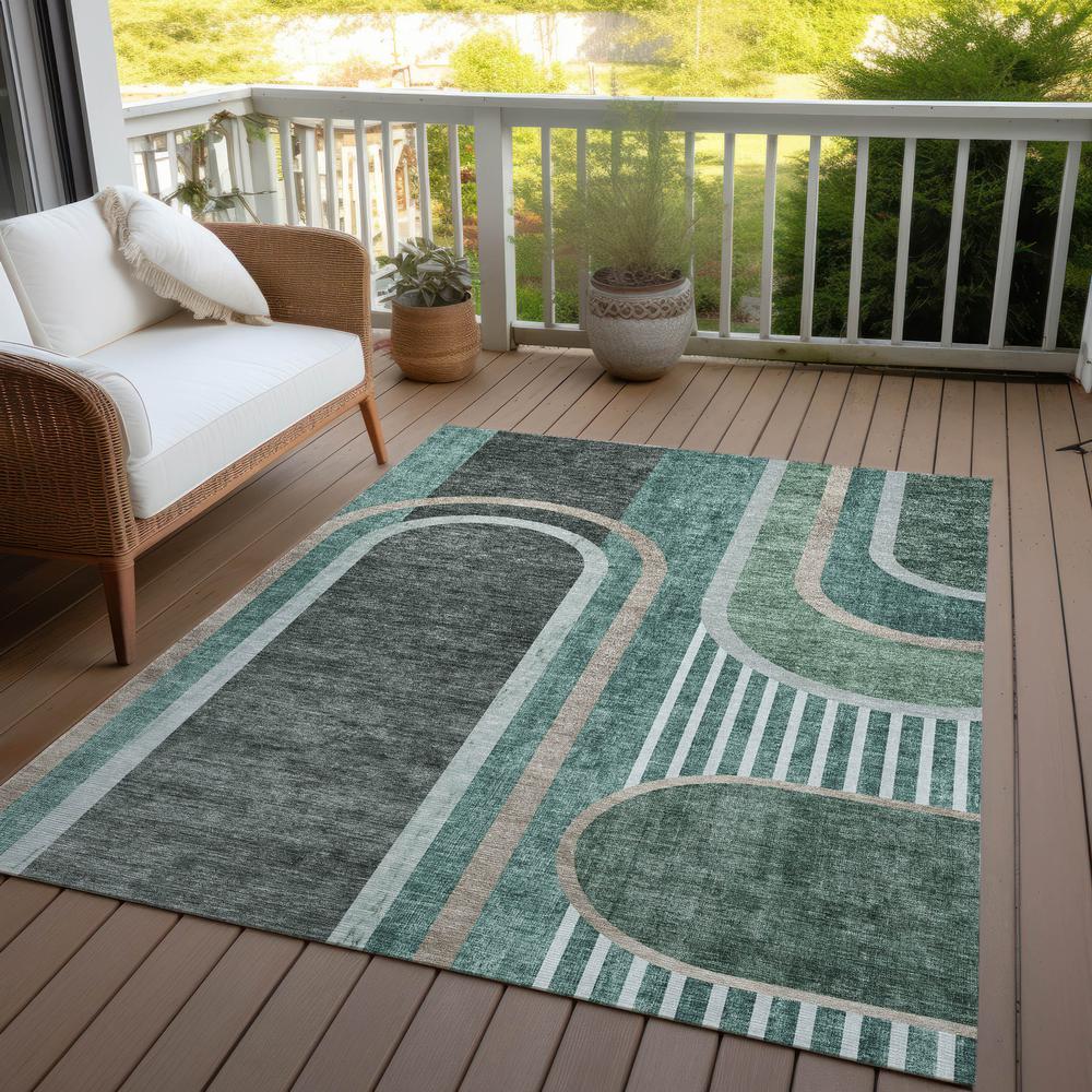 Chantille ACN532 Green 3' x 5' Rug. Picture 8