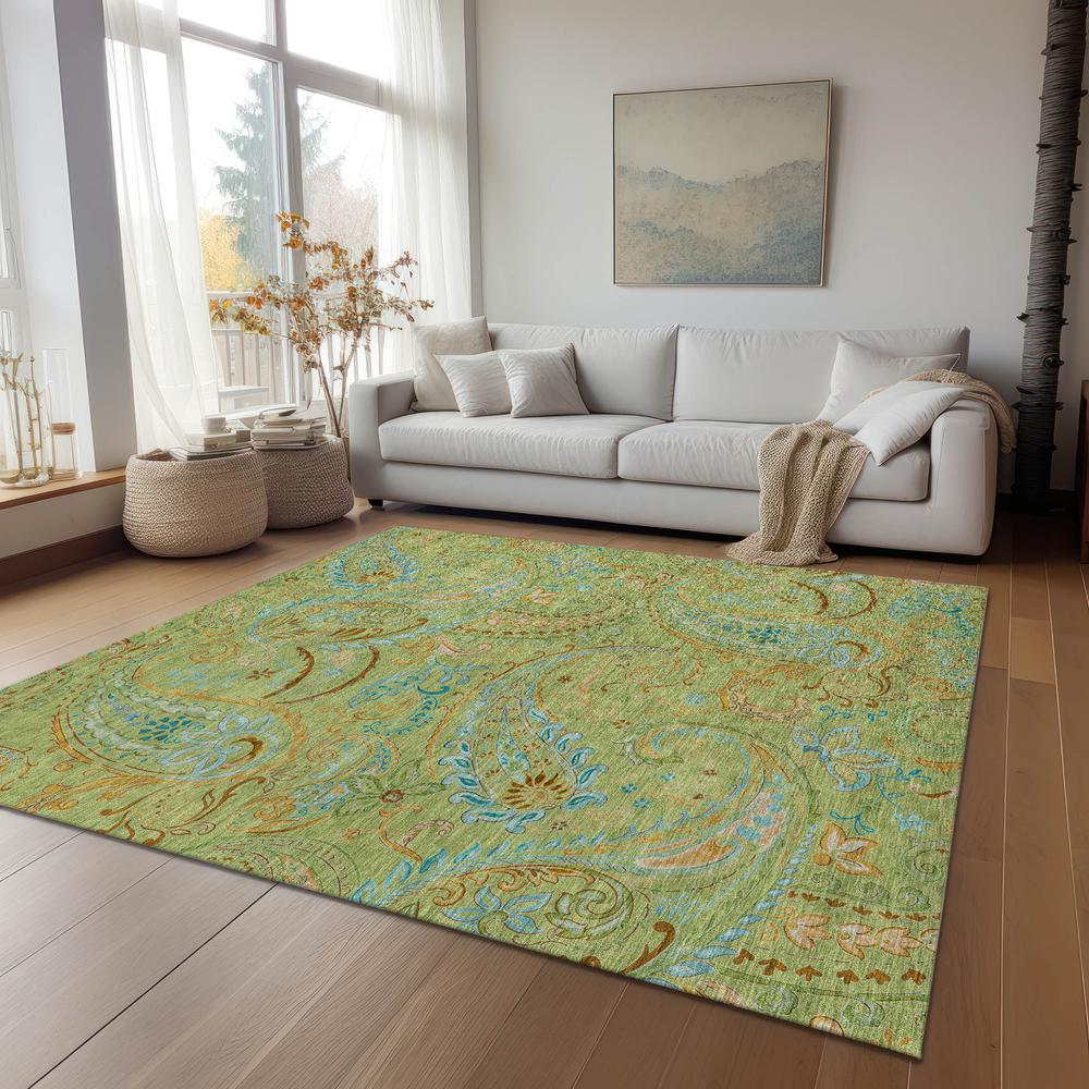 Chantille ACN533 Green 3' x 5' Rug. Picture 7