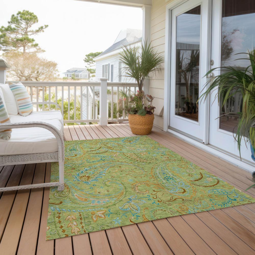 Chantille ACN533 Green 3' x 5' Rug. Picture 8