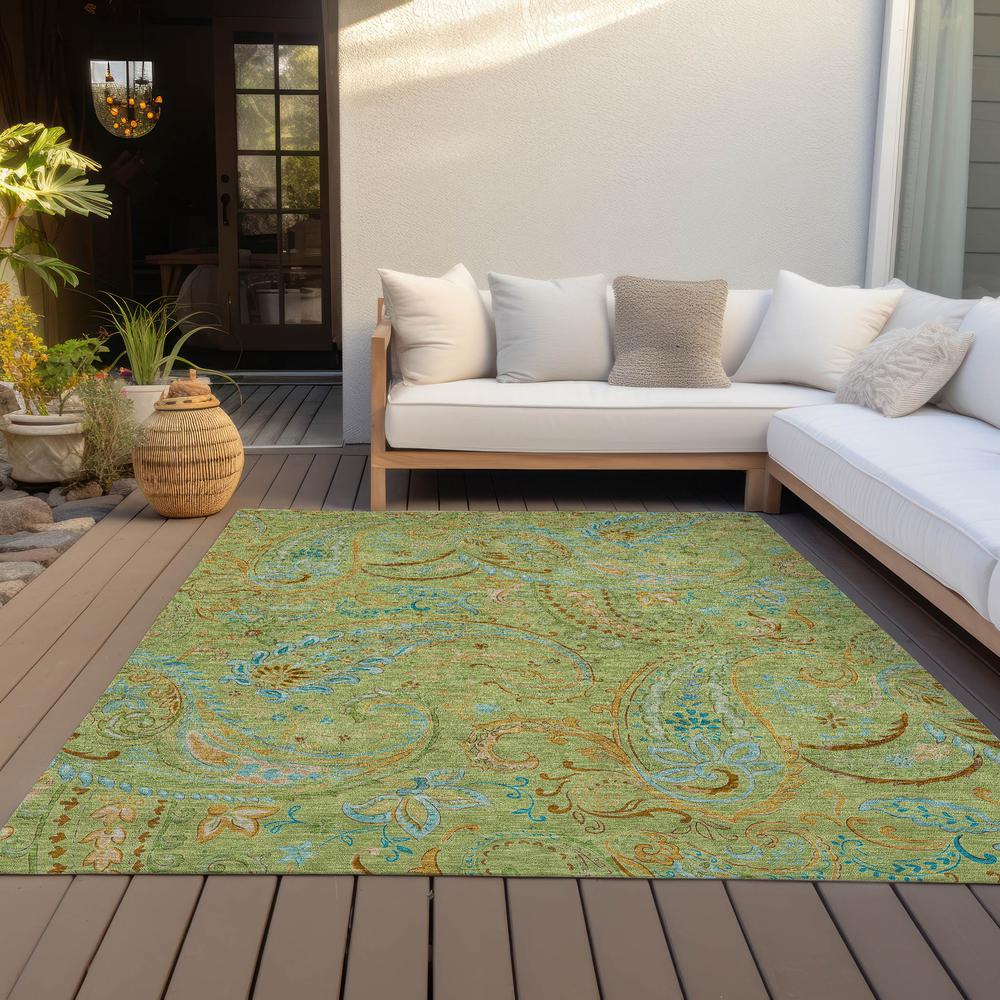Chantille ACN533 Green 3' x 5' Rug. Picture 9