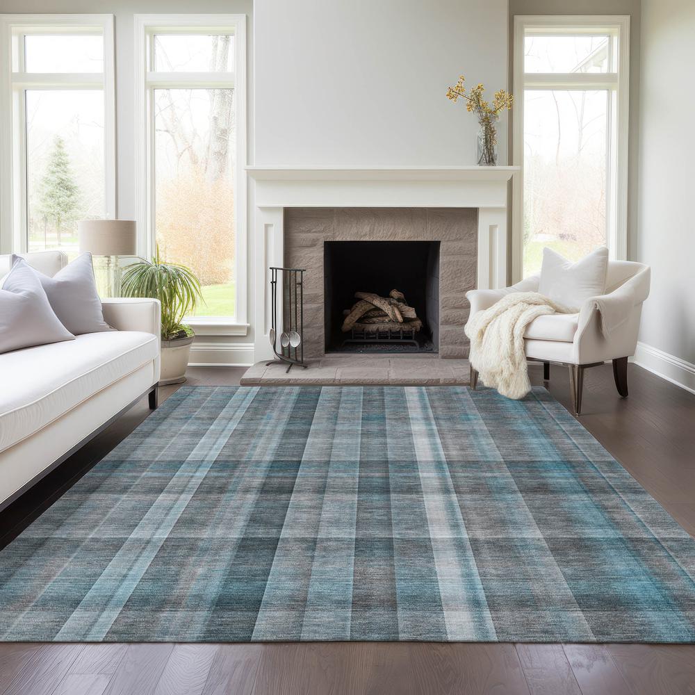 Chantille ACN534 Teal 3' x 5' Rug. Picture 7